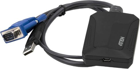 ATEN CV211 Laptop USB KVM Console Crash Cart Adapter - Built-in VGA and USB Keyboard and Mouse Cables - TAA Compliant - Supports Windows, Linux, and Mac laptops in Saudi Arabia