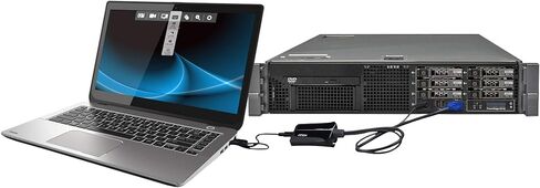 ATEN CV211 Laptop USB KVM Console Crash Cart Adapter - Built-in VGA and USB Keyboard and Mouse Cables - TAA Compliant - Supports Windows, Linux, and Mac laptops in Saudi Arabia