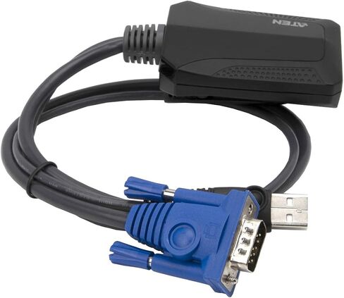 ATEN CV211 Laptop USB KVM Console Crash Cart Adapter - Built-in VGA and USB Keyboard and Mouse Cables - TAA Compliant - Supports Windows, Linux, and Mac laptops in Saudi Arabia