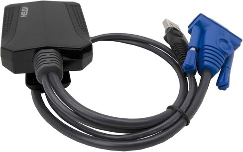 ATEN CV211 Laptop USB KVM Console Crash Cart Adapter - Built-in VGA and USB Keyboard and Mouse Cables - TAA Compliant - Supports Windows, Linux, and Mac laptops in Saudi Arabia