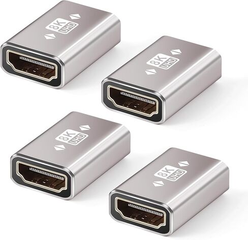 وصلة HDMI 8K، محول HDMI 2.1 أنثى إلى أنثى، 4 حزم، موسع HDMI، يدعم 8K@60 هرتز، 4K@120 هرتز، متوافق مع تلفزيون HDTV Roku، الشاشات، الكمبيوتر المحمول، جهاز العرض، ARC لأجهزة الكمبيوتر المحمول in Kuwait