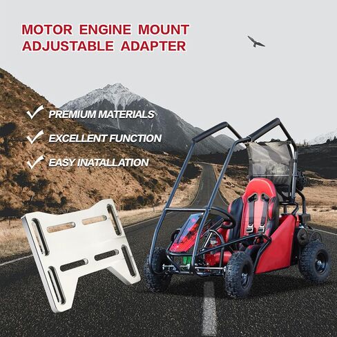 PACEWALKER محرك ألومنيوم محرك جبل محول قوس لوحة محرك قابل للتعديل مناسب للدراجة الصغيرة Go Kart Coleman 100 Doodlebug DB30 الصغيرة 4 محركات السكتة الدماغية 212 Preditor Honda Tecumseh Tilloson in Kuwait