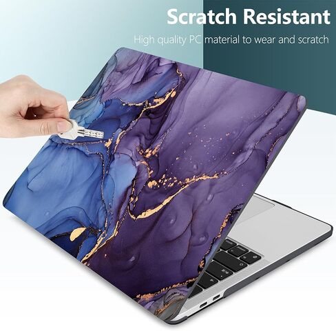 DONGKE for MacBook Pro 13 Inch Case 2023-2016 Release A2338 M2 M1 A2251 A2289 A2159 A1989 A1706 Touch Bar & Touch ID, Hard Shell with USB C to USB Adapter & Keyboard Cover, Florals in Kuwait