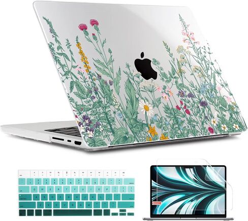 TWOLSKOO for MacBook Pro 16 Inch Case 2023 2022 2021 Release M2 A2780 M1 A2485 M1 Pro/Max, Hard Shell Case & Keyboard Cover & Screen Protector for Mac Pro 16" with Touch ID, Abstract Flower in Saudi Arabia