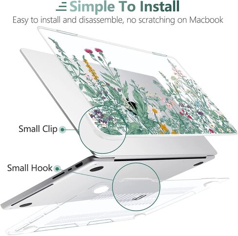 TWOLSKOO for MacBook Pro 16 Inch Case 2023 2022 2021 Release M2 A2780 M1 A2485 M1 Pro/Max, Hard Shell Case & Keyboard Cover & Screen Protector for Mac Pro 16" with Touch ID, Abstract Flower in Saudi Arabia
