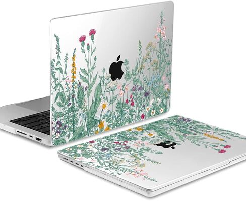 TWOLSKOO for MacBook Pro 16 Inch Case 2023 2022 2021 Release M2 A2780 M1 A2485 M1 Pro/Max, Hard Shell Case & Keyboard Cover & Screen Protector for Mac Pro 16" with Touch ID, Abstract Flower in Saudi Arabia