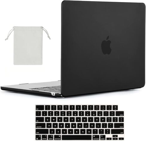 BlueSwan Compatible for MacBook Pro 13 inch Case 2024 2023-2017 A2338 M2/M1Chip A2289 A2251 A2159 A1989 A1706, Protective Hard Case & Keyboard Cover & Mini Storage Bag, Matte Black in Kuwait