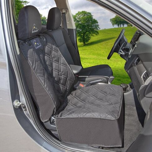 Meadowlark Dog Car Seat Cover Front Seat Cover Waterproof Scratch Proof Car Seat Covers for Dogs Car Seat Protector for Dogs for Trucks Cars & SUVs w/Free Seat Belt & Headrest Cover – 45 x 21 in Black in Saudi Arabia