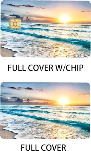 siayaharu Large Chip Credit Card Stickers Skin No Bubble Slim Waterproof Anti-Wrinkling Removable Vinyl Debit Cover Decals Sea in Saudi Arabia