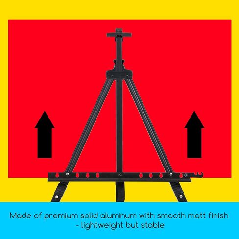 MEEDEN Aluminum Easel Stand, Metal Display Easel, Tripod Travel Easel with Bag, Field Art Easel, Adjustable Portable Easel for Painting, Plein Air Easel, Hold Canvas Max 48"H x 7/8"D in Saudi Arabia