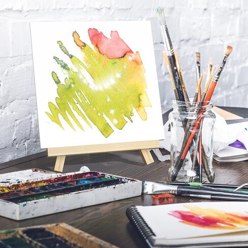 Tabletop Wood Display Easel Stand - 9 Inch Table Easel for Paintings - Small Portable Canvas Tripod Easel for Kids, Student Displaying Arts, Crafts, Photos, Pictures, Paintings Party in Saudi Arabia