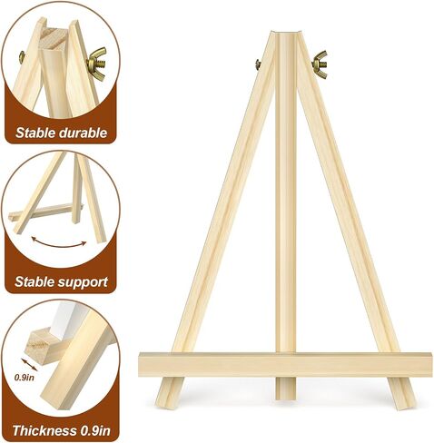 Tabletop Wood Display Easel Stand - 9 Inch Table Easel for Paintings - Small Portable Canvas Tripod Easel for Kids, Student Displaying Arts, Crafts, Photos, Pictures, Paintings Party in Saudi Arabia