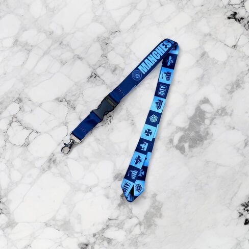 Desert Cactus Manchester City Lanyard Man City MCFC Football Soccer Premier League Car Keys ID Badge Holder Keychain Detachable Breakaway Snap Buckle (Lanyard Double Sided) in Saudi Arabia