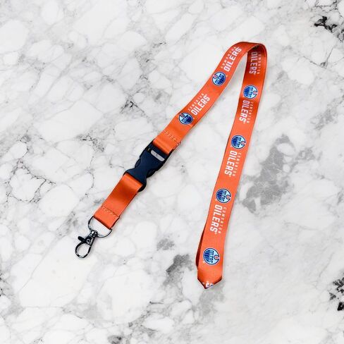 Desert Cactus Edmonton Oilers NHL National Hockey League Car Keys ID Badge Holder Lanyard Keychain Detachable Breakaway Snap Buckle (Lanyard 1 - Orange) in Saudi Arabia