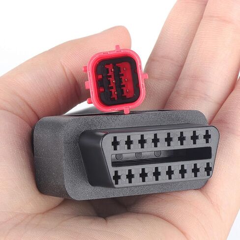 Zzxker Obd2 كابل محول، 16 دبوس إلى 6 دبوس كابل تشخيص OBD، Obd2 إلى Obd1 6pin محول التوصيل لهوندا جوزي كاواساكي سوزوكي دراجة نارية in Kuwait