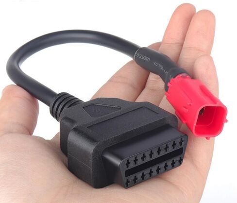 Zzxker Obd2 كابل محول، 16 دبوس إلى 6 دبوس كابل تشخيص OBD، Obd2 إلى Obd1 6pin محول التوصيل لهوندا جوزي كاواساكي سوزوكي دراجة نارية in Kuwait