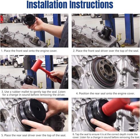 طقم محرك ختم العمود المرفقي الرئيسي الأمامي والخلفي متوافق مع Duramax Diesel 2001-2016 GM 6.6L, LB7 LLY LBZ LMM LML in Kuwait