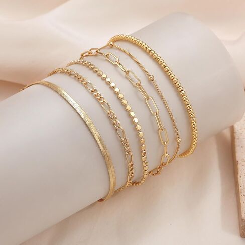 خلخال ذهبي للنساء، أساور الكاحل من الذهب عيار 14 قيراط للنساء، خلخال رابط كوبي مقاوم للماء، مجموعة أساور خلخال مطرزة بالذهب، مجوهرات صيفية عصرية للنساء والفتيات، هدية عصرية in Kuwait