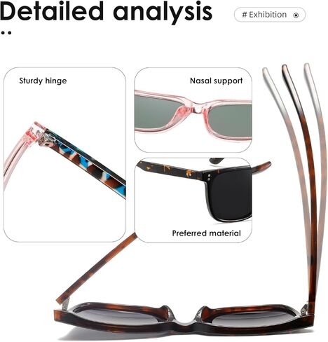 نظارات شمسية مستقطبة من Kimorn للنساء والرجال نظارات شمسية عصرية كلاسيكية 70s 90s إطار مربع K1558 in Kuwait