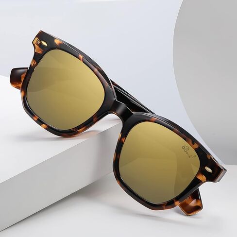 نظارة شمسية Bevi Retro Polarized Designer للرجال والنساء، عدسة حماية من الأشعة فوق البنفسجية 400 خفيفة الوزن in Kuwait