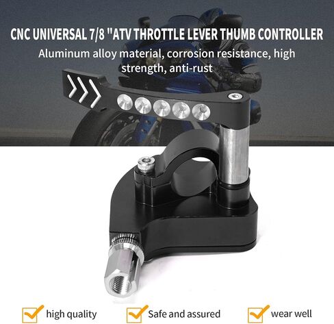 7/8" 22mm Universal Billet Throttle Thumb Assembly, ATV Throttle Lever Thumb Controller, Replacement for Yamaha Suzuki Polaris Can-Am Kawasaki Honda Arctic Cat KYMCO Dirt Bike ATV Quad, Black in Saudi Arabia