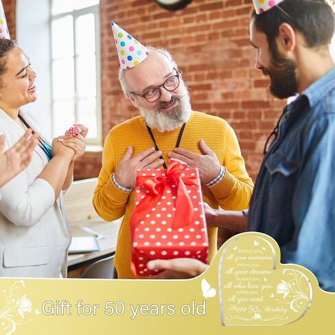 50th Birthday Gifts for Men 50 Year Old Gifts for Women 1973 Heart Acrylic Sign Keepsake and Paperweight Behind You All Memories Inspirational Gift 50th Birthday Decoration for Parents Mom Dad in Saudi Arabia