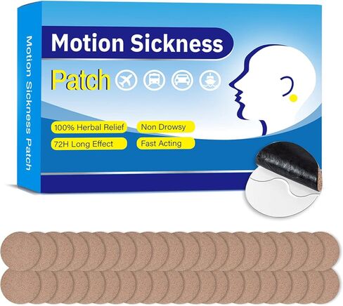 40 قطعة من لصقات دوار الحركة، رقعة دوار البحر خلف الأذن للسيارة، وركوب القوارب، والرحلات البحرية، ورحلات الطائرة بدون نعاس (40 قطعة) in Kuwait