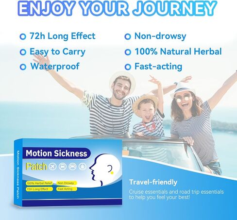 40 قطعة من لصقات دوار الحركة، رقعة دوار البحر خلف الأذن للسيارة، وركوب القوارب، والرحلات البحرية، ورحلات الطائرة بدون نعاس (40 قطعة) in Kuwait