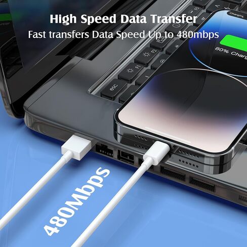 شاحن iPhone [معتمد من Apple MFi] 6 حزم (3/3/6/6/6/10FT) كابل لايتنينج طويل للشحن السريع سلك شاحن iPhone متوافق مع iPhone 14/13/12/11 Pro Max/XS MAX/XR/XS/X/ 8/7/6 بلس آيباد إيربودز (أبيض) in Kuwait