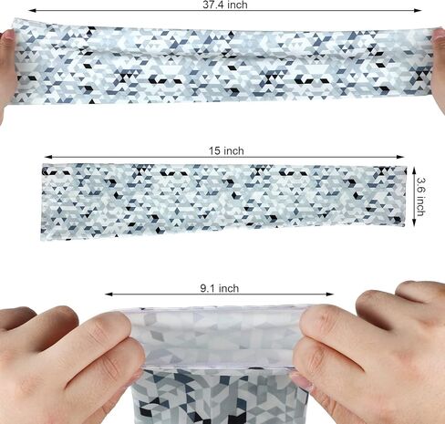 11 Sets UV Sun Protection Arm Sleeves with Face Covering Bandana Neck Gaiter Scarf Ice Silk Cooling Sleeves to Cover Arm Tattoo for Women Men Summer Outdoor Activities Supplies in Saudi Arabia