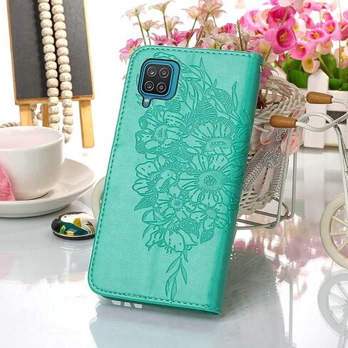 for Samsung Galaxy A12 Case Wallet Flip Cover (Blue) in Kuwait