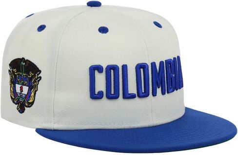 Rings & Crwns كولومبيا كونتري برايد شعار Snapback قابل للتعديل قبعة بيل مسطحة بلاتينية/أزرق ملكي in Kuwait