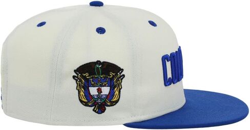 Rings & Crwns كولومبيا كونتري برايد شعار Snapback قابل للتعديل قبعة بيل مسطحة بلاتينية/أزرق ملكي in Kuwait