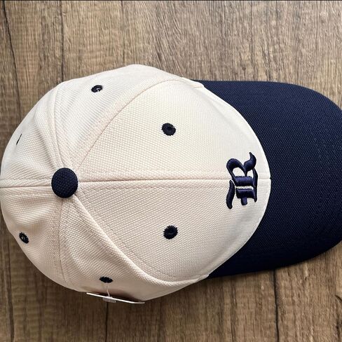 قبعات Bukesiyi R Letter 3D مطرزة للأطفال الصغار والأولاد والبنات، قبعة بيسبول للأطفال من نسيج الوافل مع أكريليك لمدة 2-8 سنوات، أزرق داكن بيج in Kuwait