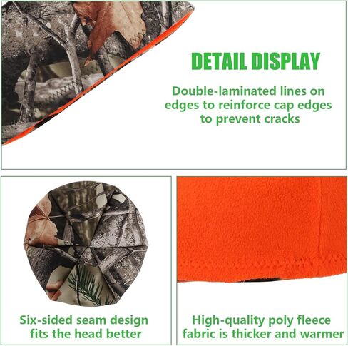 قبعة مموهة للرجال للصيد، قبعات صيد 2 في 1، قبعة مموهة دافئة مقاومة للماء لإكسسوارات الصيد في الهواء الطلق in Kuwait
