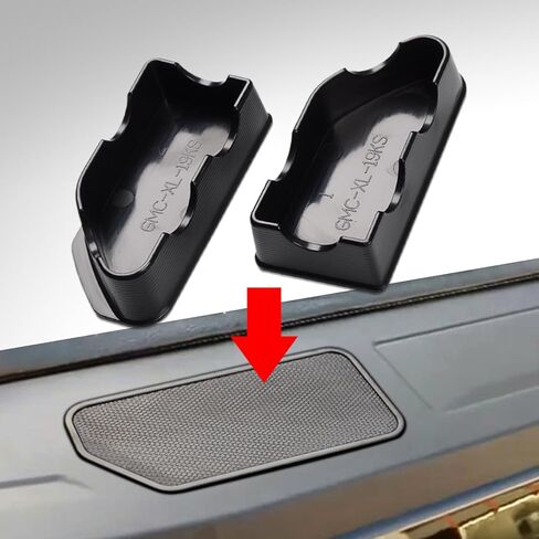 2 PCS Car Bed Rail Pile Cover, ABS Waterproof Dustproof Trunk Hole Plug, Truck Rear Hatch Pile Hole Cover Insert, Compatible with 19-22 Chevrolet Silverado GMC Sierra Protective Part (Black) in Saudi Arabia