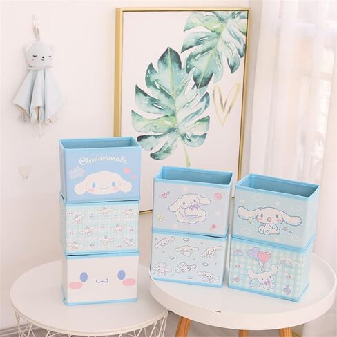 ROFOLO Cute Dog Collapsible Storage Bin, Cute Storage Box Foldable Baskets Kawaii Office Desk Organizer Cute Room Decor in Saudi Arabia