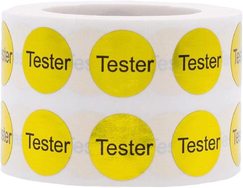 ملصقات اختبار شفافة، مستديرة 1/2 بوصة، 1000 ملصق على لفة in Kuwait