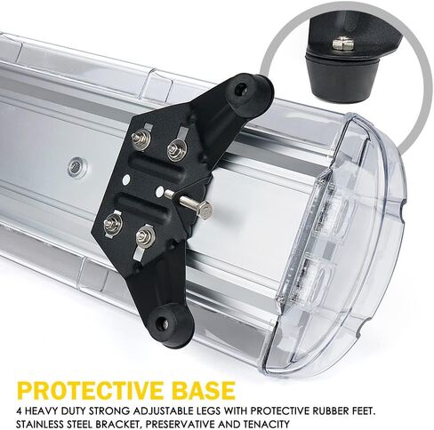 Xprite 48 Inch LED Amber Rooftop Emergency Warning Lights Bar 16 Strobe Patterns w/Adjustable Mounting Brackets for Vehicles, Security, Law Enforcement, Snowplow, Tow Trucks, Crane, Construction Cars in Saudi Arabia