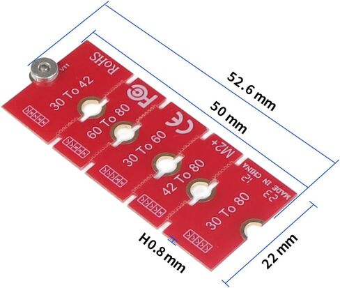 JMT NGFF NVME M2 M2PLUS 2230 to 2280 Adapter Card 2230, 2242, 2260, 2280 Extended Transfer Long Size Change for M.2 U.2 M3 M.3 SSD (1Piece) in Kuwait