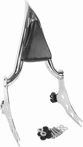 وسادة مسند الظهر للركاب باللون الأسود متوافقة مع Harley Fatboy Lo FLSTF 07-17 Softail FXST FLST CVO 06-12، قطار ليلي 06-09، عظام متقاطعة 08-11 in Kuwait
