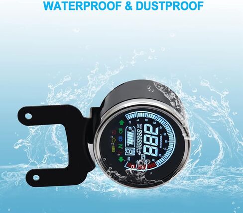 كاولالي نظام تحديد المواقع للدراجات النارية عداد السرعة متعدد الوظائف عداد السرعة 12 فولت دراجة نارية LCD عداد المسافات الرقمي مقياس سرعة الدوران مقياس الوقود in Kuwait