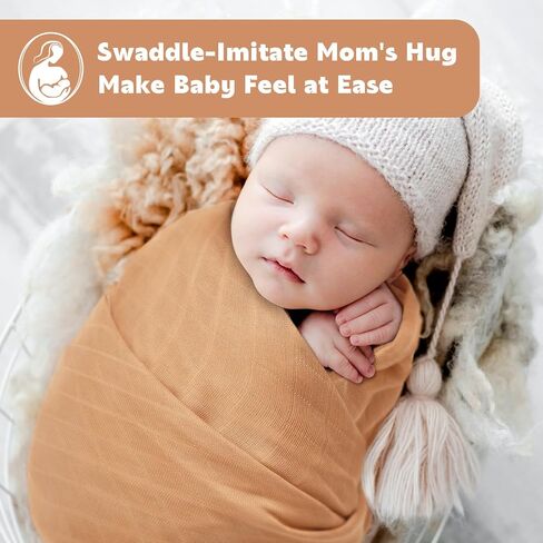 Ankyle Soft Muslin Swaddle Blankets 47 x 47 inches,Baby Swaddle Wrap for Smart Baby,4-Pack Skin-Friendly and Breathable Baby Blankets for Newborns,Newborns and Baby Essentials(Brown) in Saudi Arabia