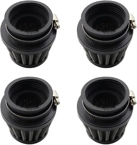 4 Pcs 39mm Small Black Motorcycle Air Filter Pod Washable Universal Intake filter Compatible with Honda CB750F 1976-1978 Compatible with Suzuki GS550 Compatible with Kawasaki KZ550A 1980-1981 in Saudi Arabia