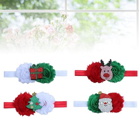 8 قطعة عيد الميلاد الطفل Headbands رائعتين العصابات الشعر أشرطة رأس غطاء الرأس إكسسوارات الشعر للأطفال الرضع الصغار الفتيات in Kuwait