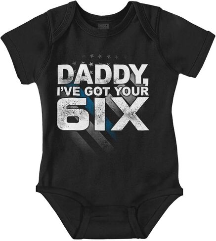 Brisco Brands Daddy I've Got Your 6IX Six Baby Romper Boys or Girls in Saudi Arabia