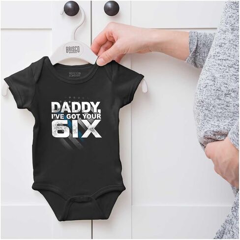 Brisco Brands Daddy I've Got Your 6IX Six Baby Romper Boys or Girls in Saudi Arabia