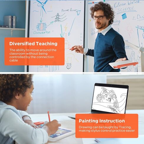 Drawing Tablet with Bluetooth 5.0, UGEE Q8W Tracing Drawing Pad with 8inch Large Active Area,Digital Drawing Tablets with 8192 Levels Battery-Free Stylus Support Windows/Mac/Chromebook in Saudi Arabia