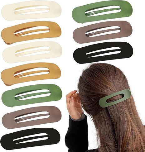 10 قطع مشابك شعر مسطحة غير لامعة، مشابك شعر كبيرة للنساء، مشابك شعر مسطحة، مشابك شعر تمساح للشعر السميك، مشابك شعر منقار البط غير اللامع، مشابك مخلب توضع أسفل للنساء والفتيات in Kuwait