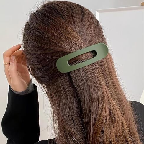 10 قطع مشابك شعر مسطحة غير لامعة، مشابك شعر كبيرة للنساء، مشابك شعر مسطحة، مشابك شعر تمساح للشعر السميك، مشابك شعر منقار البط غير اللامع، مشابك مخلب توضع أسفل للنساء والفتيات in Kuwait